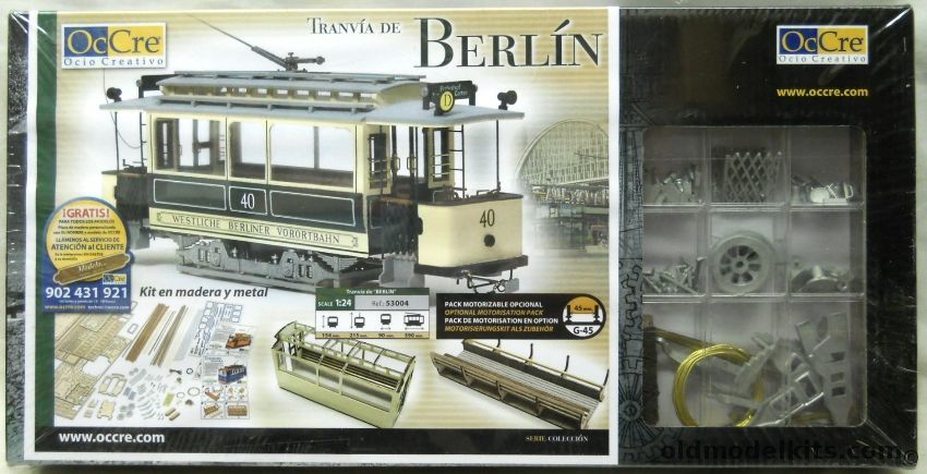 Ocio Creativo 1/24 Westliche Berliner Vorortbahn Berlin No. 40Tram Street Car 1901 - G Scale - (OcCre), 53004 plastic model kit